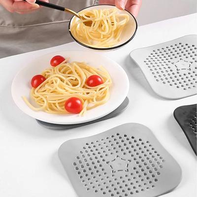 Filter Screen Sewer Anti-blocking Floor Drain Mat Sink Hair Collector Kitchen Bathroom Anti-blocking Deodorant Floor Drain Fitti