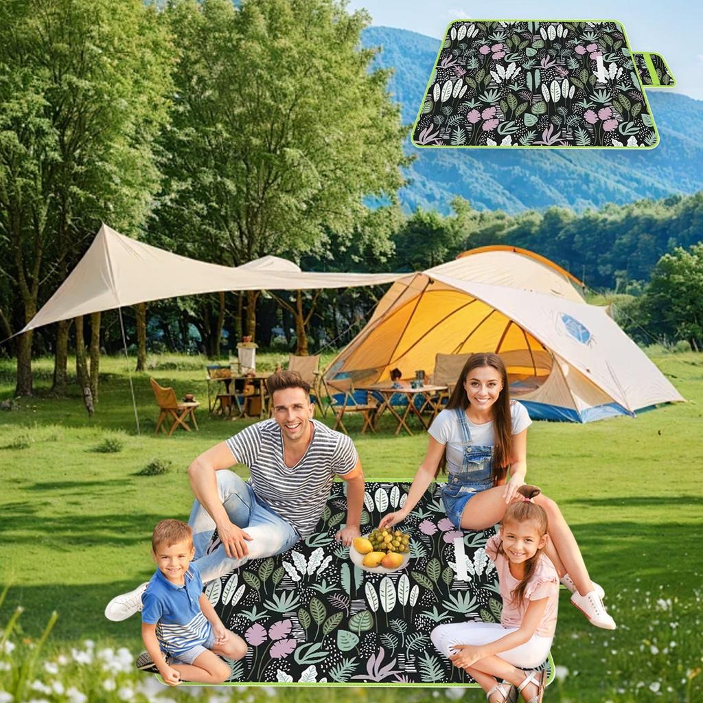 Große Picknickdecke, Picknickdecke für den Außenbereich, tragbare Picknickmatte für die Familie, faltbar, geeignet für Grasland, Camping und Wandern