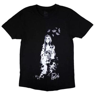Corpse Bride 'Schmetterlinge' Schwarzes T-Shirt - NEU OFFIZIELL