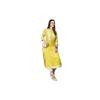 GoSriKi Women's Cotton Blend Chikankari Embroidered Straight Kurta (STHO-Yellow-GS_XL_Yellow_X-Large)