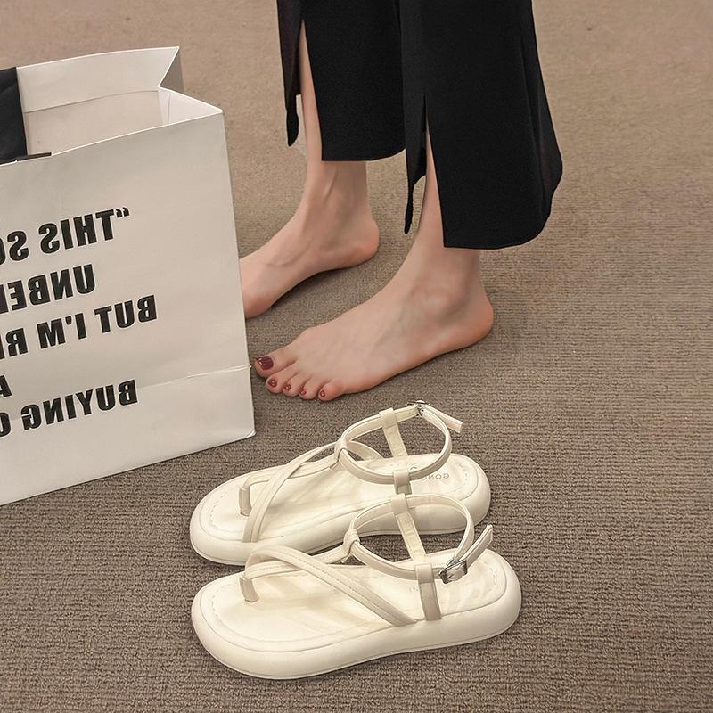 Fashion Summer Women Sandals 2025 New Retro Clip Toe Sandals Fashion Comfortable Casual Roman Shoes Soft Sole Woman Gladiator Sandalias