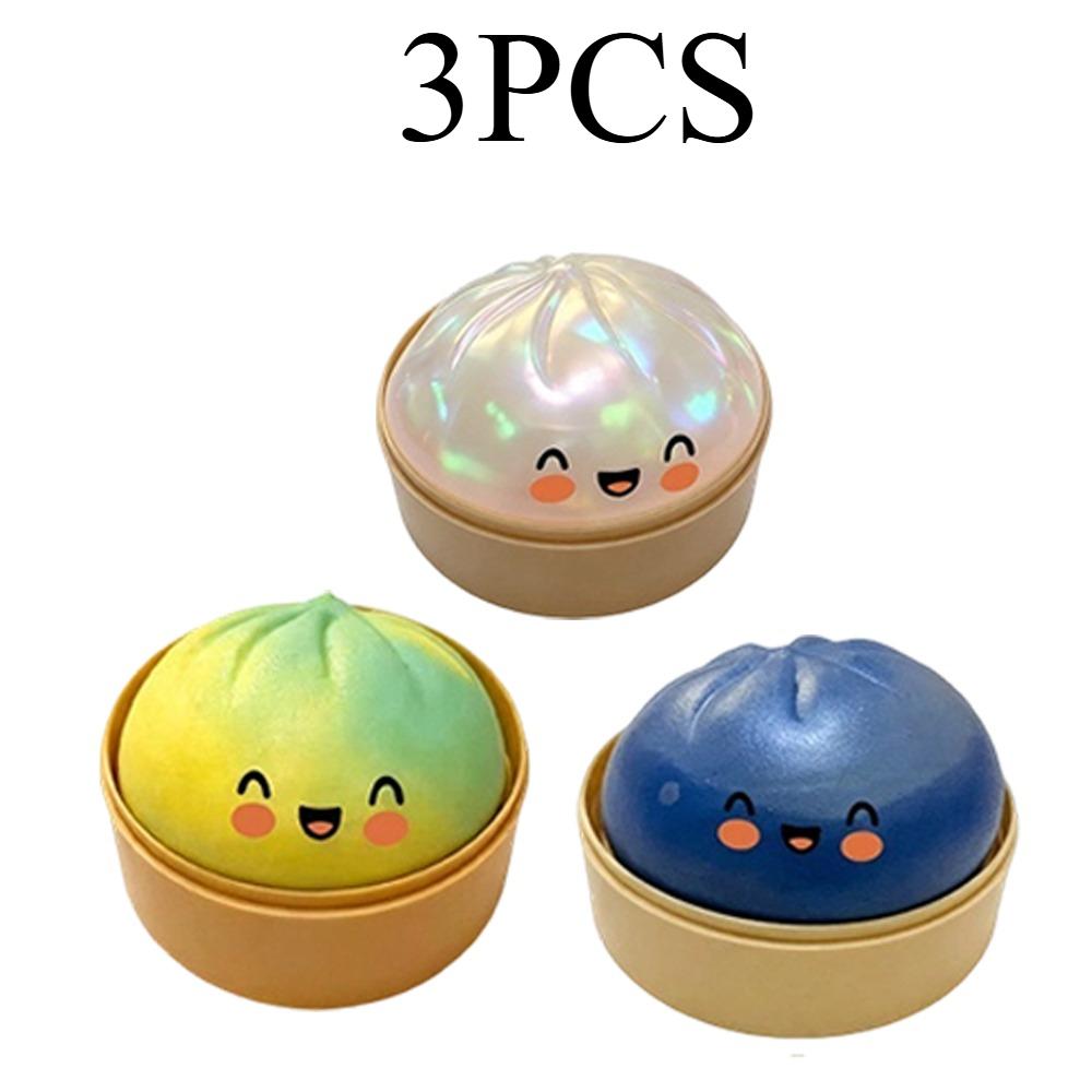 Soft Dumpling Squishy Toy Slow Rising Mochi Squeeze Stress Relief Sensory Toy For Adults
