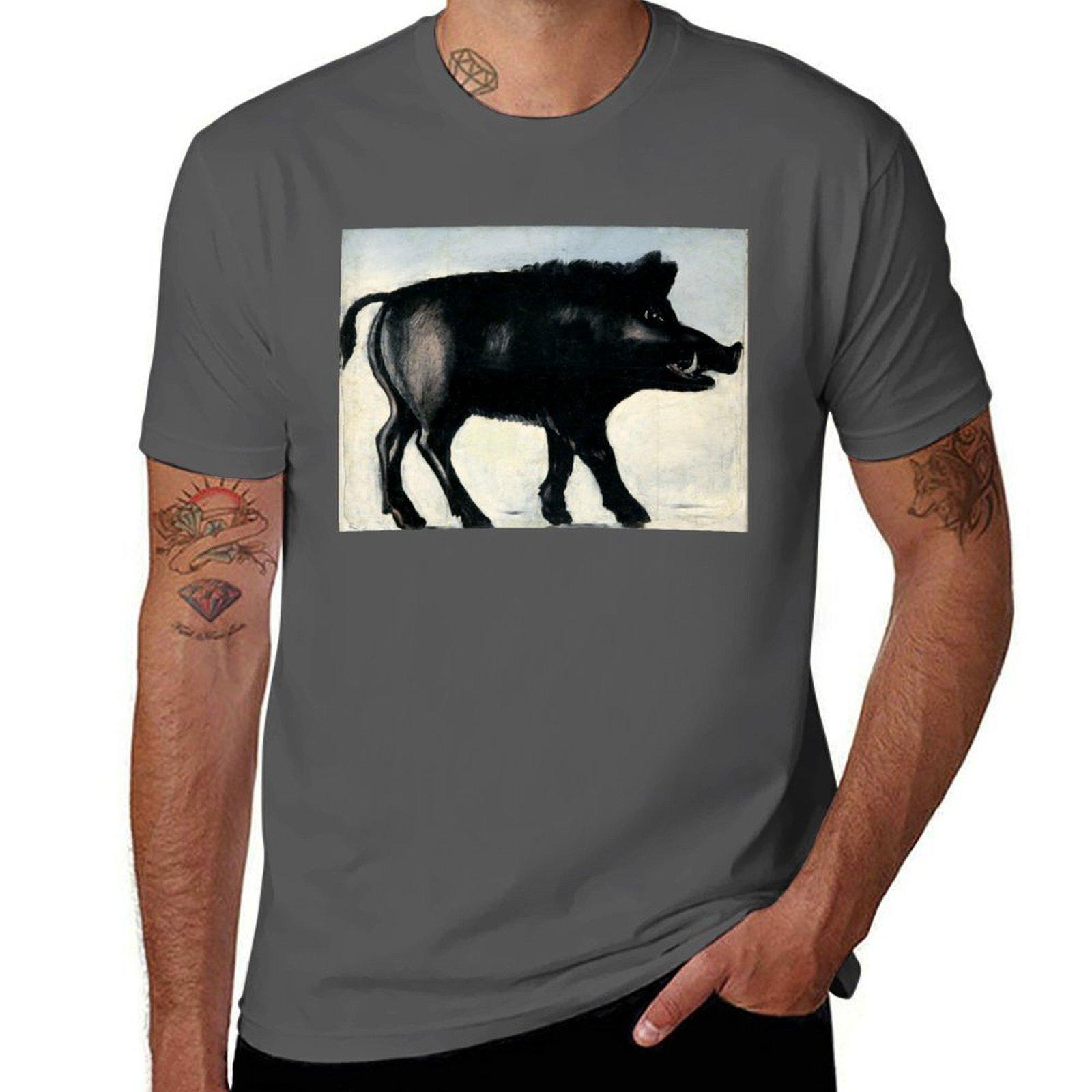 

Niko Pirosmani - Boar T-Shirt t shirts for man cotton funny t shirt man casual T-Shirt 4XL