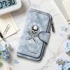 Gothic Skull Print Long Wallet Stylish Dark Style Card Holder Purse
