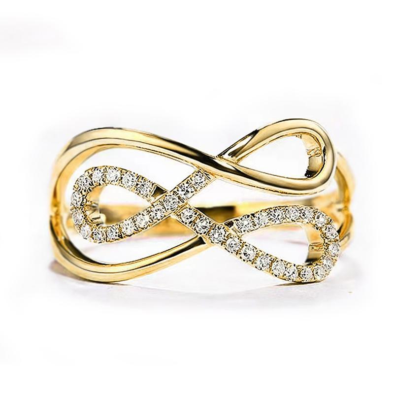 

Huitan Fashion Women Simple Trendy Ring with Dazzling Zirconia Gold Color Finger Zircon for Engagement Ceremony Wedding Party 6