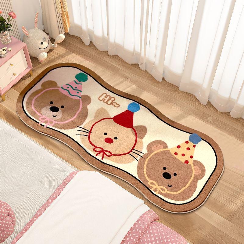 Kawaii Puppy Carpet Absorbent Floor Mat Cartoon Rug Bedroom Bedside Foot Pad Balcony Living Room Non-Slip Children's Room Carpet