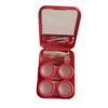 simple Style Contact Lens Case with Mirror Compartment Storage Box for 2 Pairs Ins Aesthetic Colored Lens Organizer Case