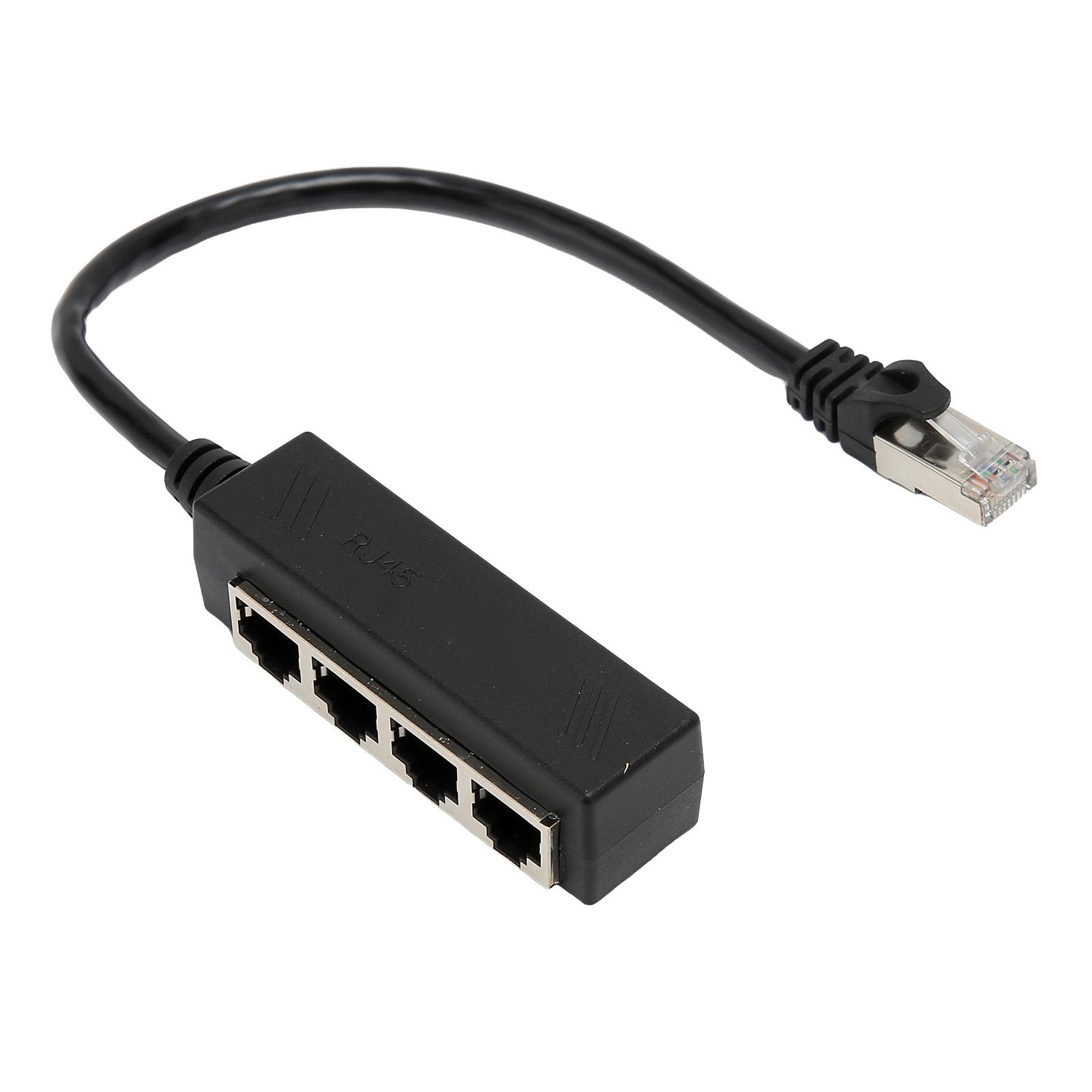 

Кабель-розгалужувач Ethernet RJ45 Розгалужувач кабелю Ethernet Один до чотирьох АБС Друкована плата Адаптер-розгалужувач RJ45