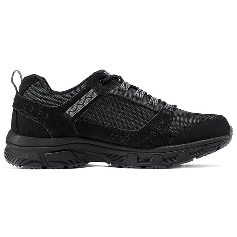Skechers OUTDOOR MENS Men Fabric Synthetic Leather Cushioned Wear-resistant Low Top Hiking Shoes Black 237386C-BBK