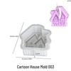 Poppy Q Casa dei Cartoni Animati Ornamento Candela Stampo in Silicone per Pietra Aromatica Fai-da-te & Decorazione in Resina Epossidica