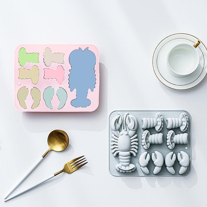 Stampo per Cioccolato Aragosta Stampo in Silicone per Torta Gommose Gelatina Cubetti di Ghiaccio, Decorazione Torta Stampo per Sapone Stampo da Forno in Silicone