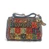 Bag Women'S Shoulder Bag Women'S Bag Casual Snake Pattern Flower Splicing Sheepskin Small Square Bag