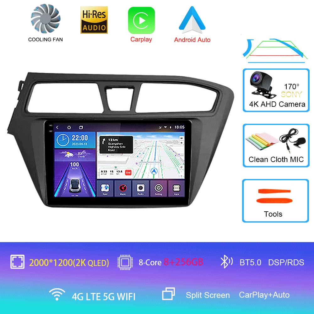 Android 14 WIFI+4G Car Radio For Hyundai I20 LHD 2015 2016 2017 2018 Stereo GPS Carplay Auto Multimedia Video Player 360 Camera