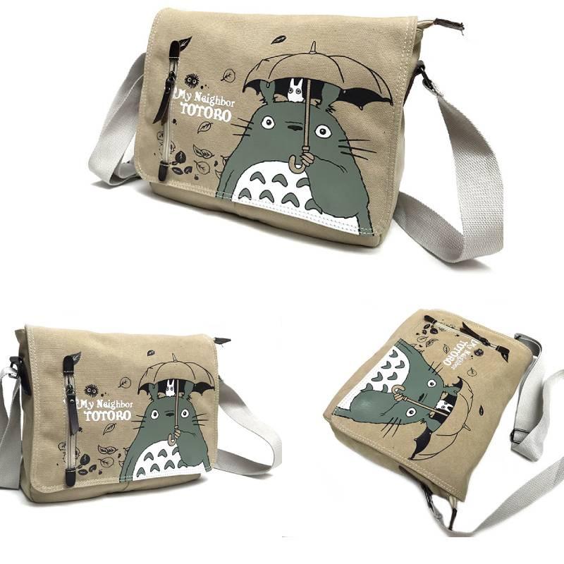 Mein Nachbar Totoro Anime Cartoon Leinwand Schultasche