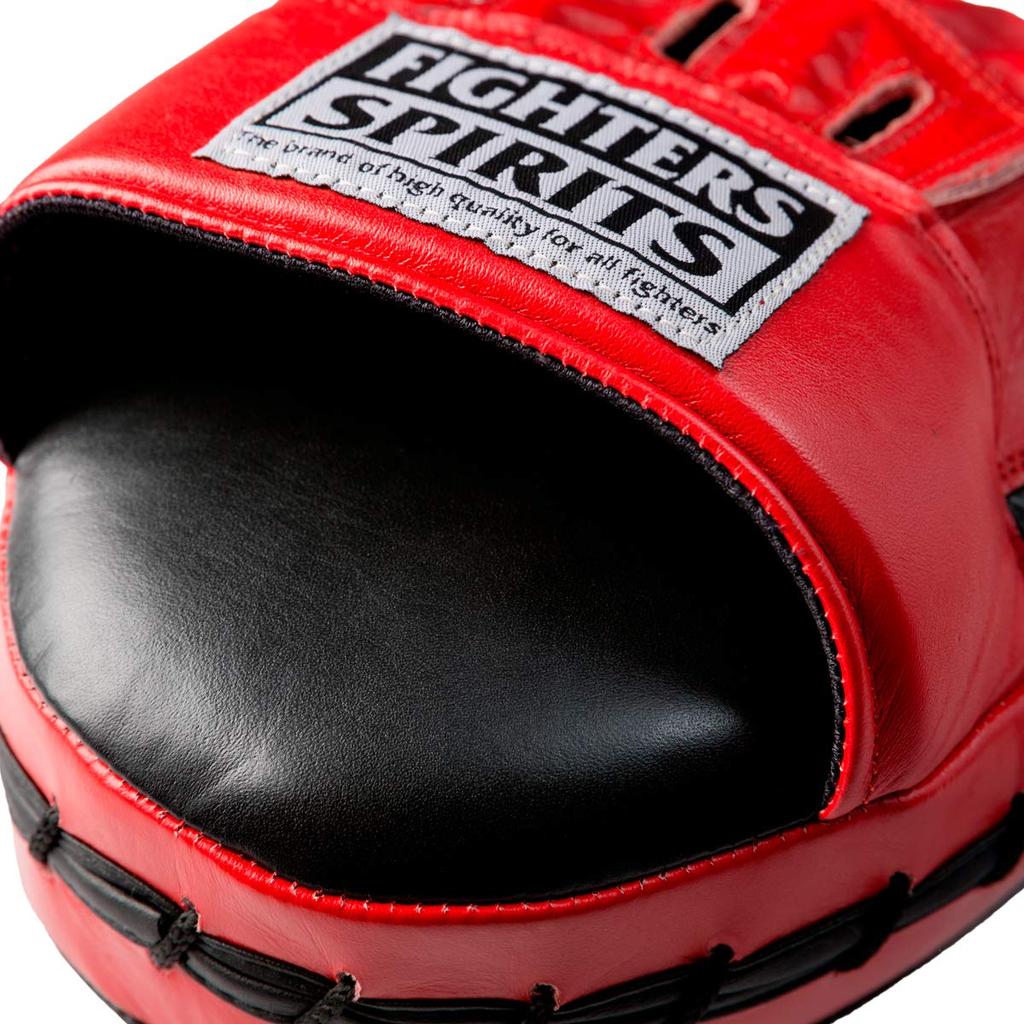 FIGHTERS SPIRITS Punching Genuine Leather Mitts, Curved,