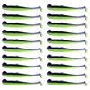 20 Pcs Fishing Lure 3D Artificial Fish with T Tail Flexible Fish Bait for Texas Jigs Wacky Hooks Outdoor Fishing
