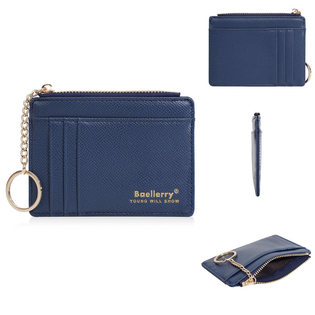 Cartera Delgada para Mujer con Múltiples Ranuras para Tarjetas y Billetera para Monedas