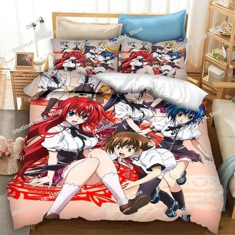 Anime High School DxD Bedding Set Printed Duvet Cover Pillowcase Single Double Style Queen King Size Sets