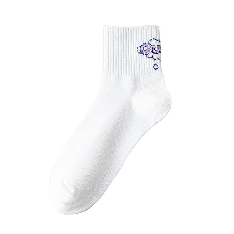 5 Pairs of Women's Spring and Summer Thin Cotton Breathable Sports Deodorant Perspiration Socks