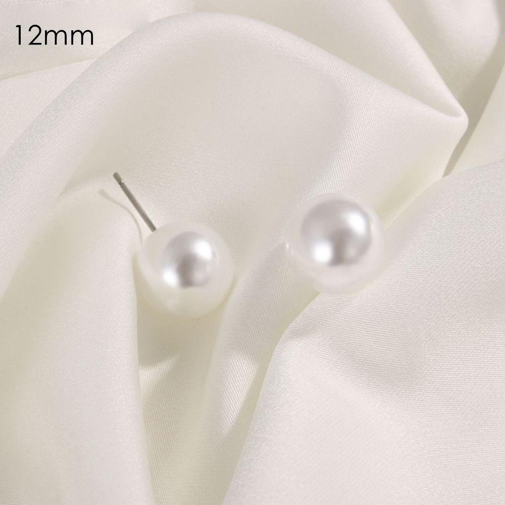 4mm 5mm 6mm 8mm 10mm 12mm Pearl Earrings Elegant Ear Stud Creative Gift Round Ball Earrings  Party