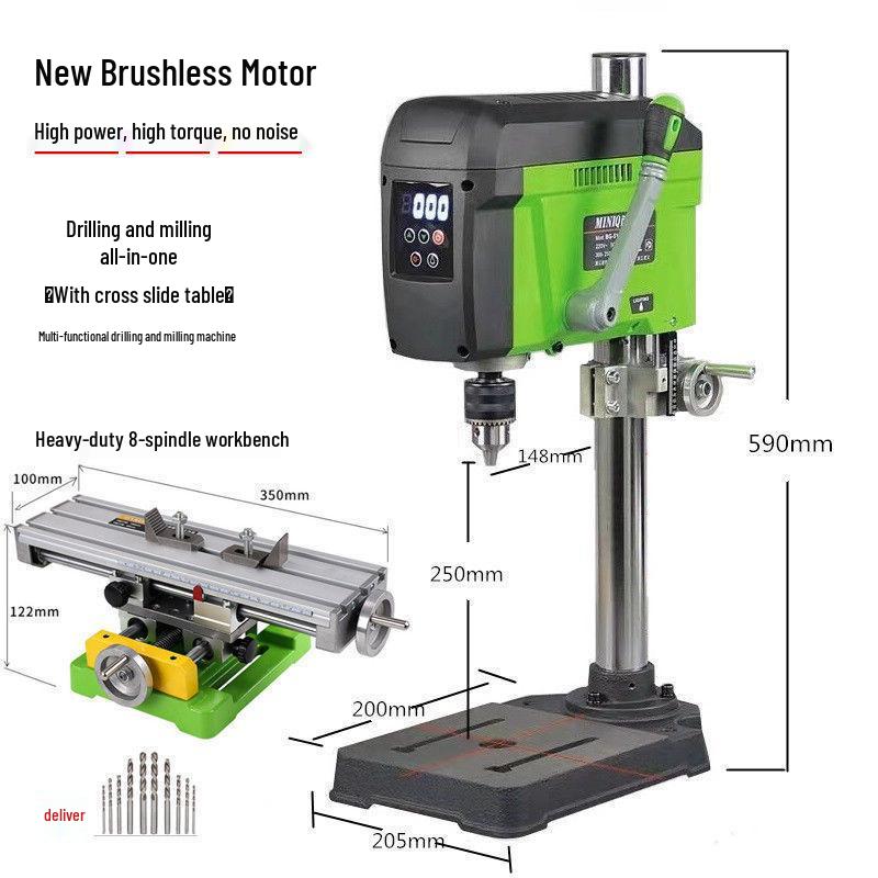 220V Multifunctional Desktop Electric Drill Press with Digital Display for Industrial and Household Use