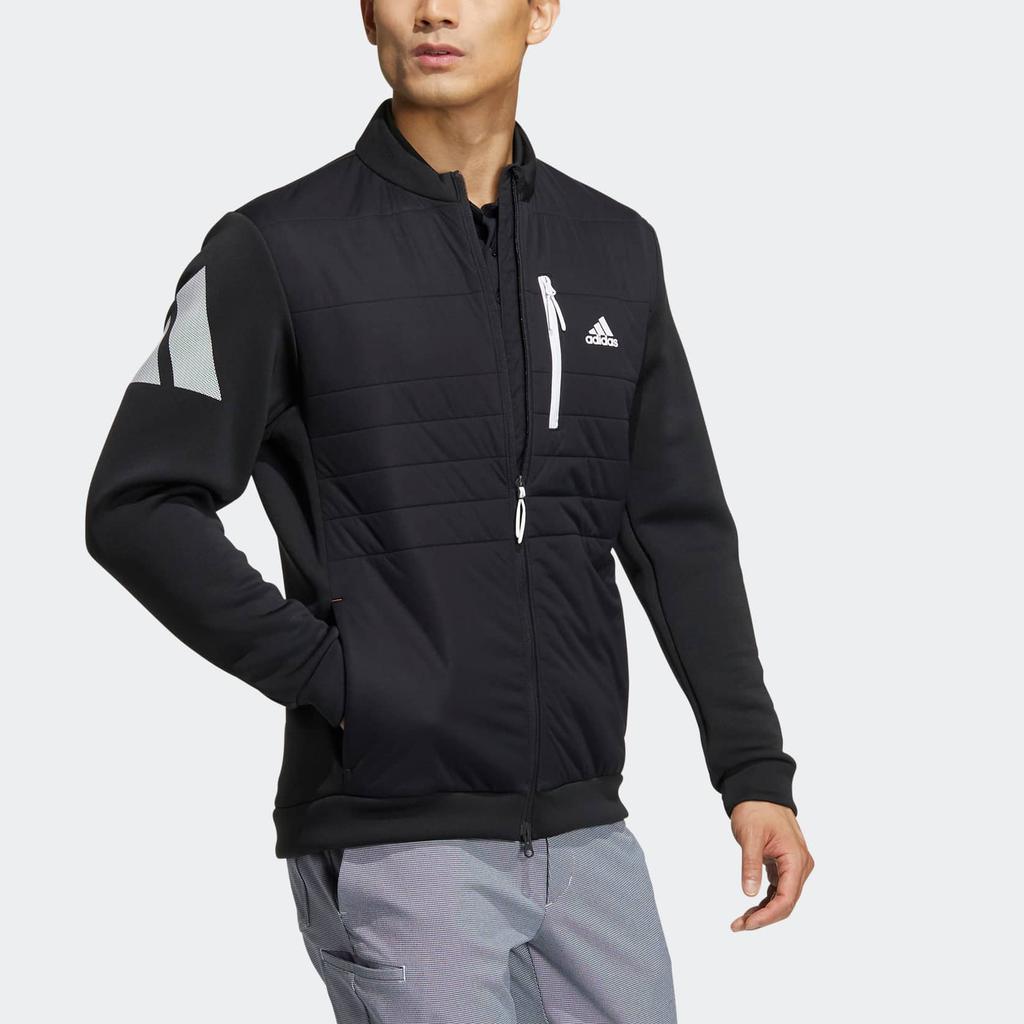 Adidas Essentials Hybrid Jacket With Embroidered Logo And Zip Closure Men Outerwear Black HG8295