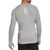 Adidas Logo-Druck Einfarbig Daumenloch Lauf-Langarmshirt Herren Tops Hellgrau GC6732