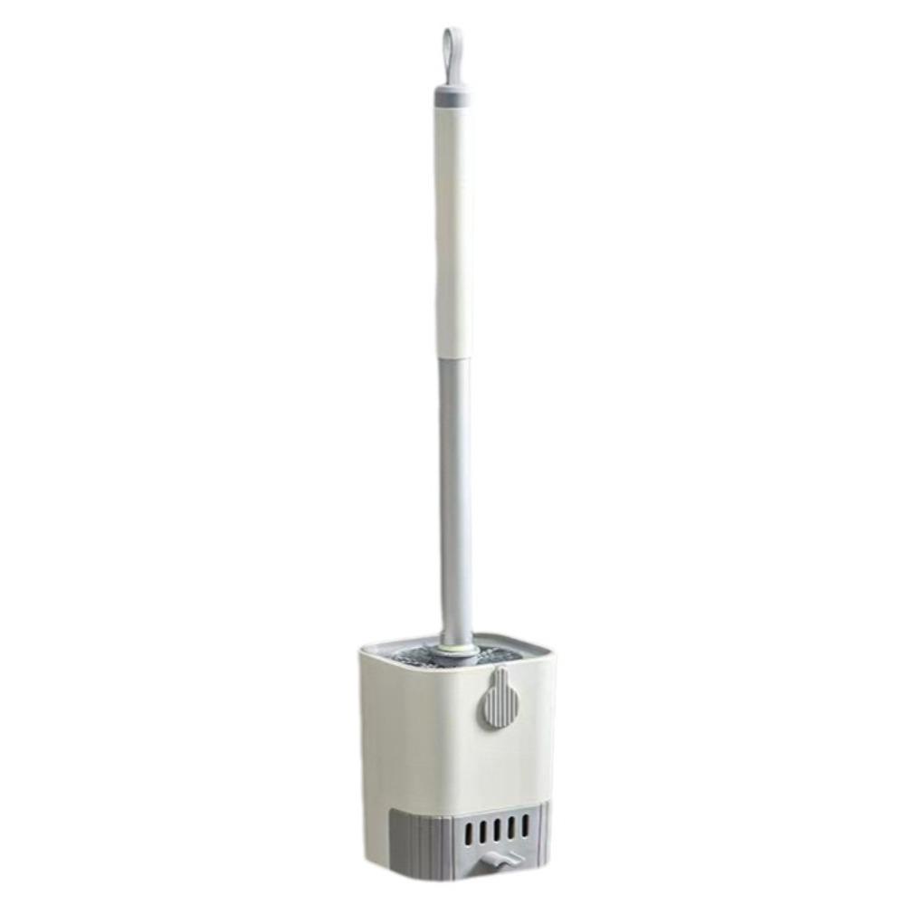 Durable Bristles Long Handle WC Brush Built-in draining tray Bathroom Cleaning Tool Shower Area