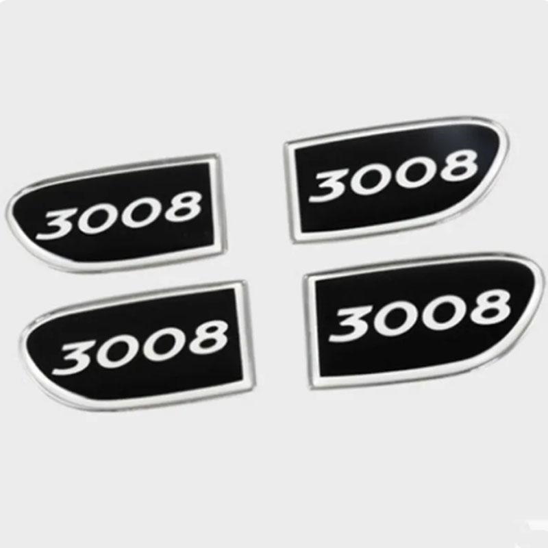 

Авто интерьерная ручка двери автомобиля, наклейка на чашу, внутренняя ручка автомобиля, чаша, отделка блестками, наклейки для Peugeot 3008 2013 2014 4pc