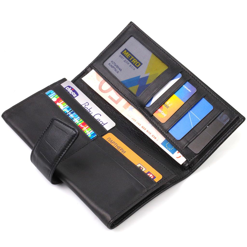 Klasická vertikální pánská peněženka z pravé kůže s ražbou CANPELLINI 21836 Black