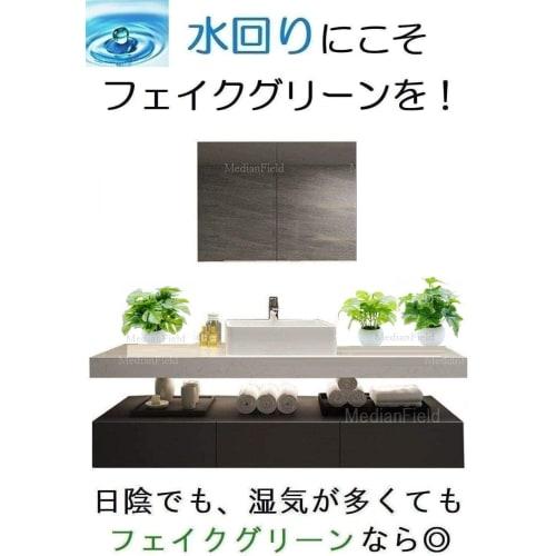 MedianField Photocatalytic Mini Potted Plants, Set of 3. Deodorizing & Antibacterial Faux Greenery, Artificial Flowers in Pots, Artificial Houseplants