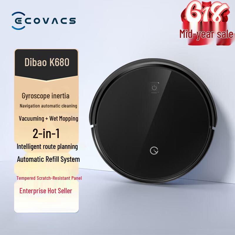 Ecovacs K680 Smart Robotic Vacuum and Mop CN plug (adapter included)