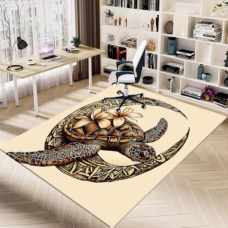 1PC Turtle Moon Non-Slip Floor Carpet Compatible for Office&Living Room&Bedroom&Dining room -  Soft & Pattern, Vibrant Colors-H0395