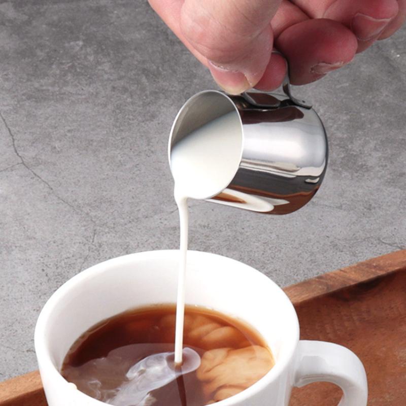 Roestvrij Staal Koffiemelk Opschuimkan Maatbeker Met Schenktuit Espresso Roomkannetje Latte Art Beker Koffiebenodigdheden