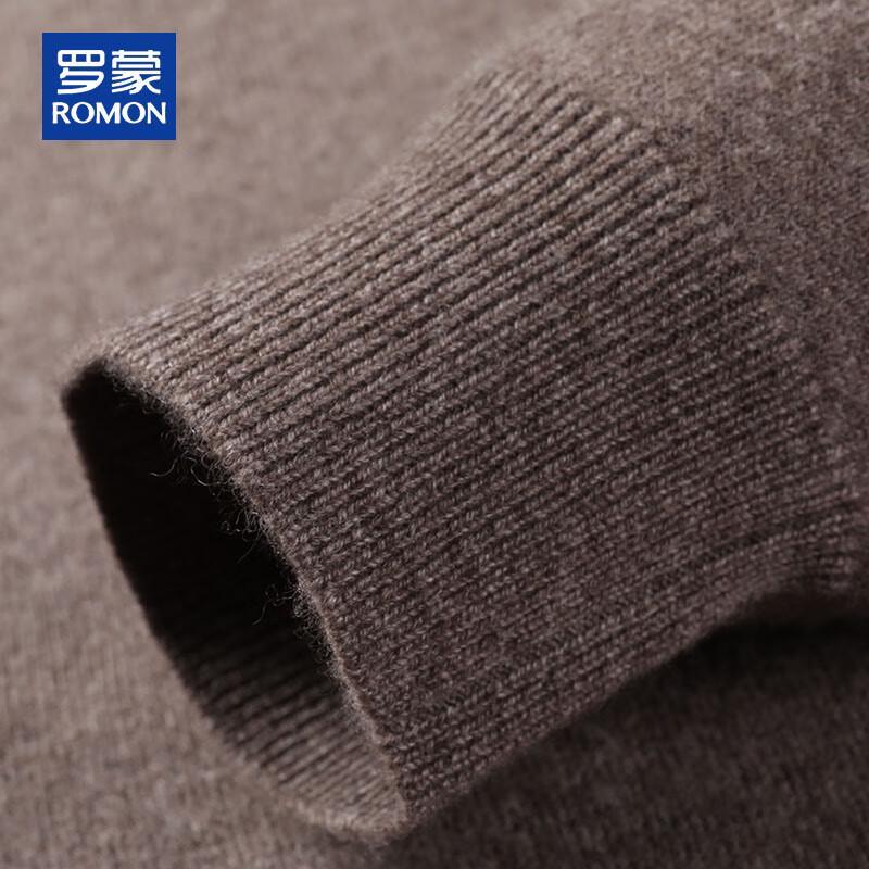 ROMON Men's Round Neck Cashmere Blend Pullover Sweater