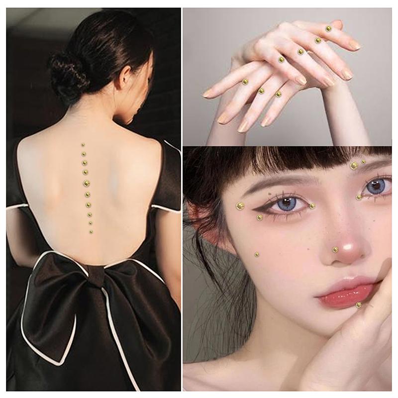 165Pcs/Sheet Face Jewelry Decoration Rhinestone Crystal Kids Toy Diy Diamond Stickers Eye Makeup Self-Adhesive Nail