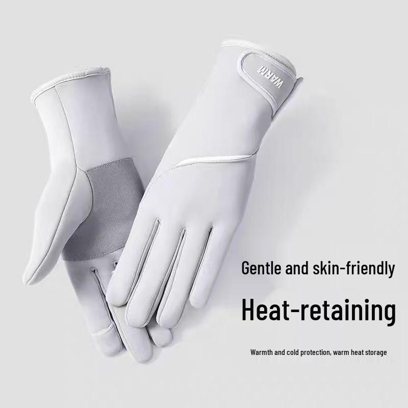 Women's Waterproof Fleece-lined Winter Gloves - Sporty, Warm, Windproof, Non-slip, Touchscreen-compatible for Outdoor Activities.