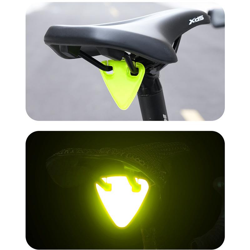 High Bright Reflective Safety Sticker - No Battery Needed Blue Bike Tail Light for Night Riding, Emergency Cycling Gear for Mountain & Road Bikes