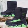 Rutschfeste und verschleißfeste High-Top-Schneestiefel für Kinder mit Plüschisolierung, Baumwollschuhe, Herren- und Damenschuhe