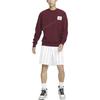 Jordan Solid Crew Neck Pullover With Brand Logo Men Sweatshirt Cherrywood-Red FB3910-680