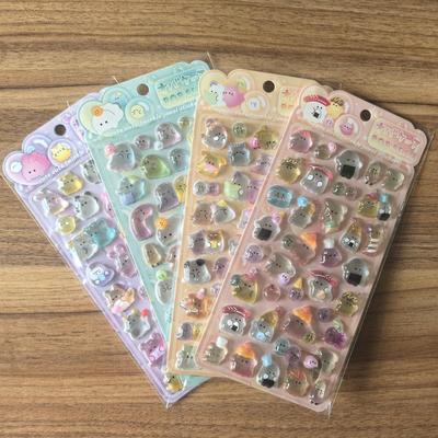 4 Stuks Schattige Transparante Pop Seal Stickers - Schattige Decoratie voor Journals, Telefoons & Knutselprojecten BulingBulingStickers Winkel