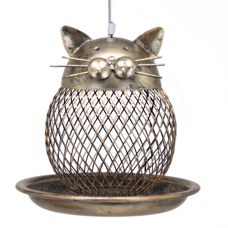 Outdoor Hanging Bird Feeder Garden Tree Mount Squirrel-Resistant Metal Hummingbird With Cups Lid