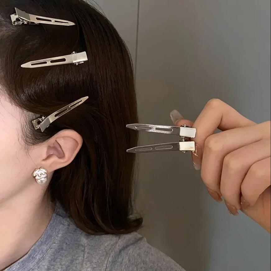 10PC 8.5cm Metal Silver Hair Clips for Women Styling Sectioning Salon Hairpin Clamps Root Fluffy DIY Clip Tools Head Accessories