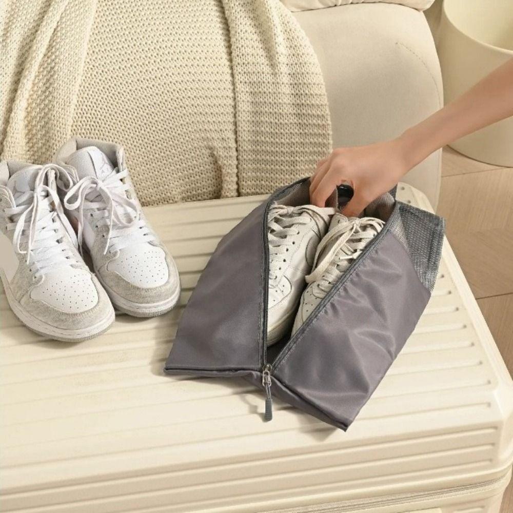 Portable Handheld Shoe Storage Bag Large Capacity Dust-proof Sports Shoe Bag Wide Opening Waterproof Shoes Organizer Travel