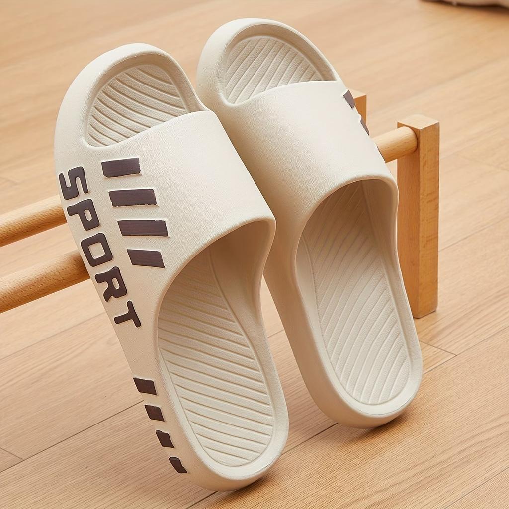 Men's Stylish Sports Flip-flops, Indoor Non-slip Couple Slippers, Casual and Comfortable EVA Material Slippers