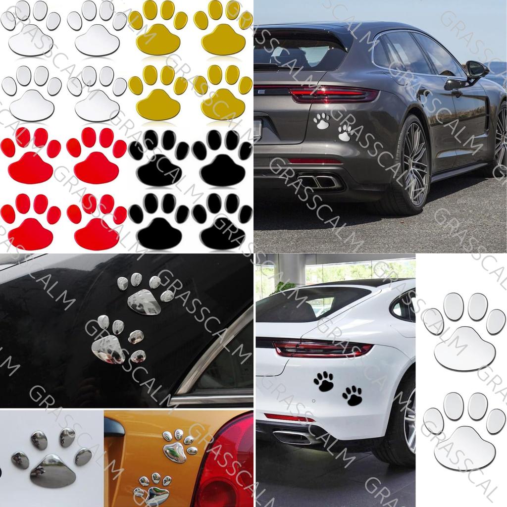 GRASSCALM Klistermärken, Tassklistermärken, Set med 16, 3D 3D Bil, Hund, Katt, Dekal, Repa,