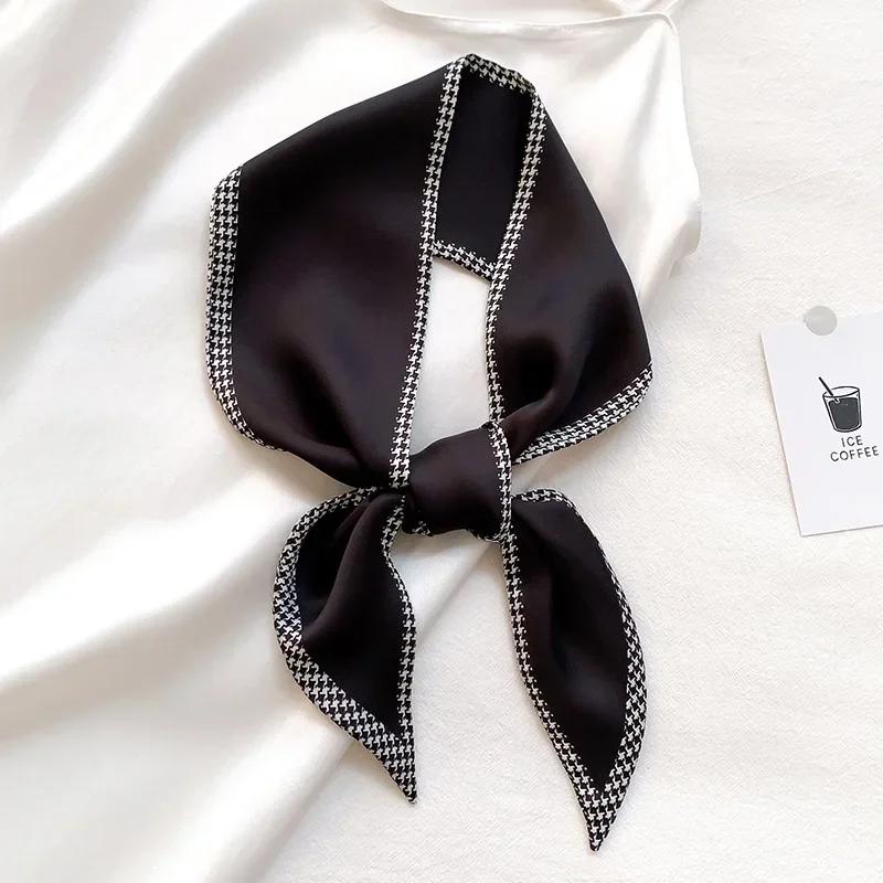 Fashion Print Hair Ribbon Scarf Women Neck Tie Bag Scarfs Satin Silk Skinny Headscarves Ladies Foulard Floral Bands 2026 New