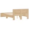 Bed Frame with LED Backlit Headboard Sonoma Oak Finish 140x200 cm