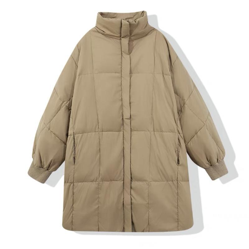 New Style Women's Winter Korean Style Mid-length Cotton Jacket Loose Thickened Fashionable Casual Cotton Jacket