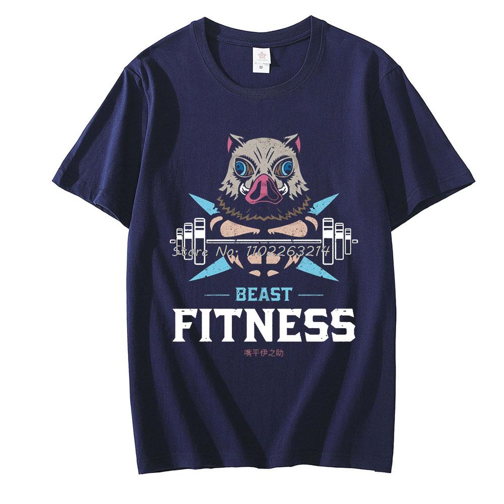 Harajuku Men's Tshirt Summer Unisex Short Sleeve T Shirt Anime Funny Print Beast Fitness Hashibira Inosuke T-shirt